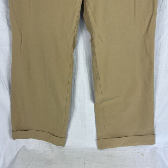 DOCKERS Metro Women's Khaki Dress Pants SZ 12 M Stretch Waist Cuffed - Picture 3 of 9